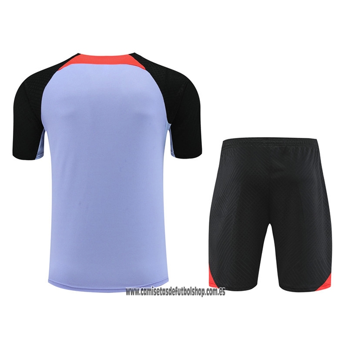 Chandal del Liverpool 22-23 Manga Corta Purpura - Pantalon Corto